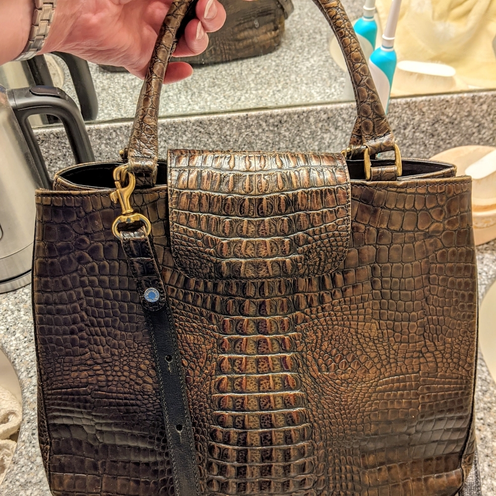 Brahmin Retired Green Crossbody bag